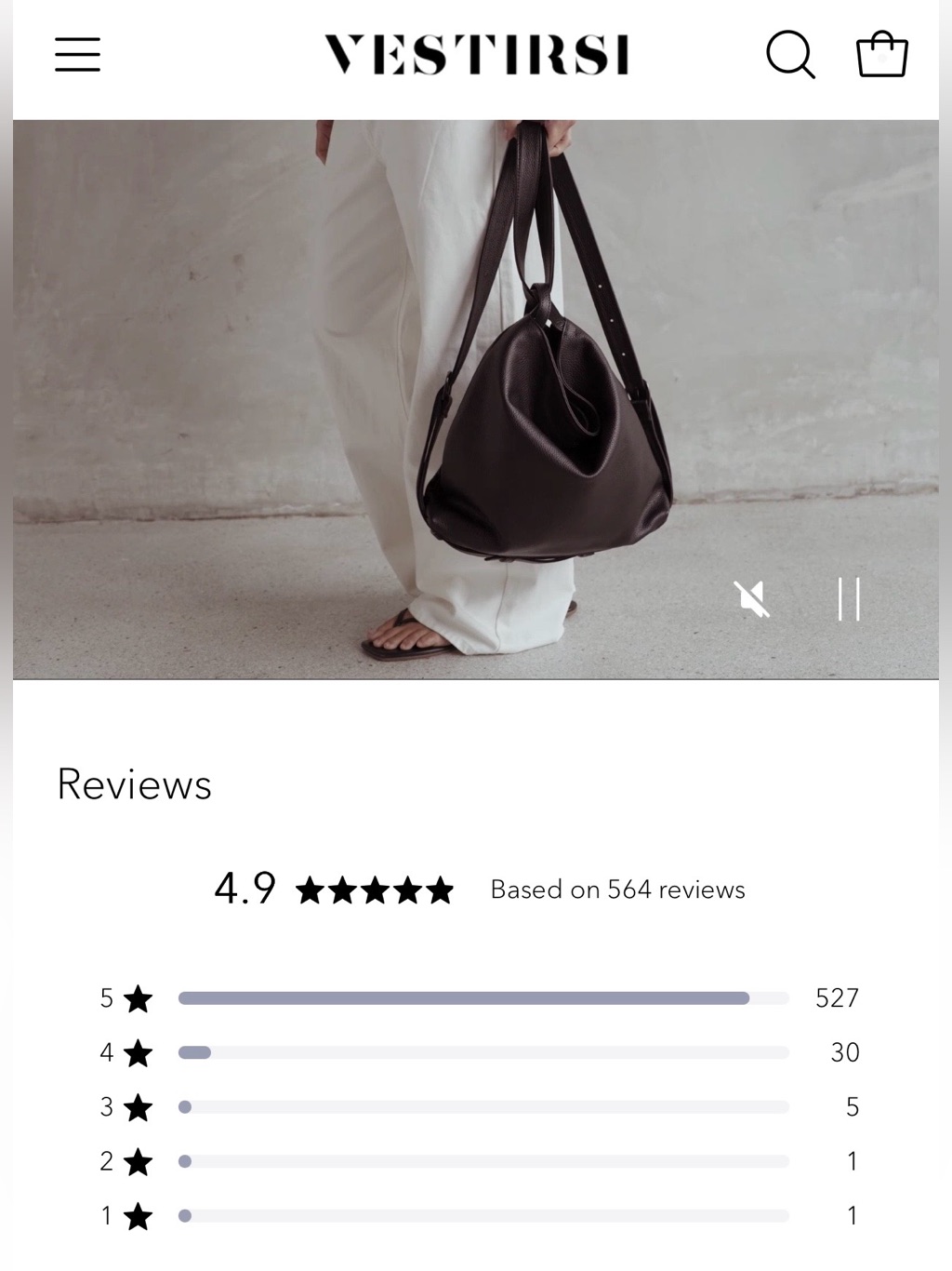 Vestirsi “Bella” Dark Chocolate 3 In 1 Convertible Bag — image 7 of 8